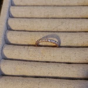 Women's size 7 Rose Gold Diamond Wedding Band